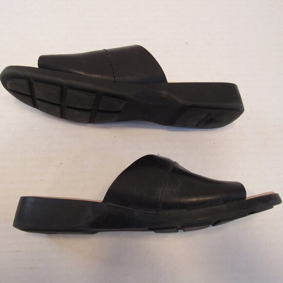 Dockers Daytona Black Open Toe Leather Slide Slip On Comfort Sandal Size 6M - Picture 6 of 8